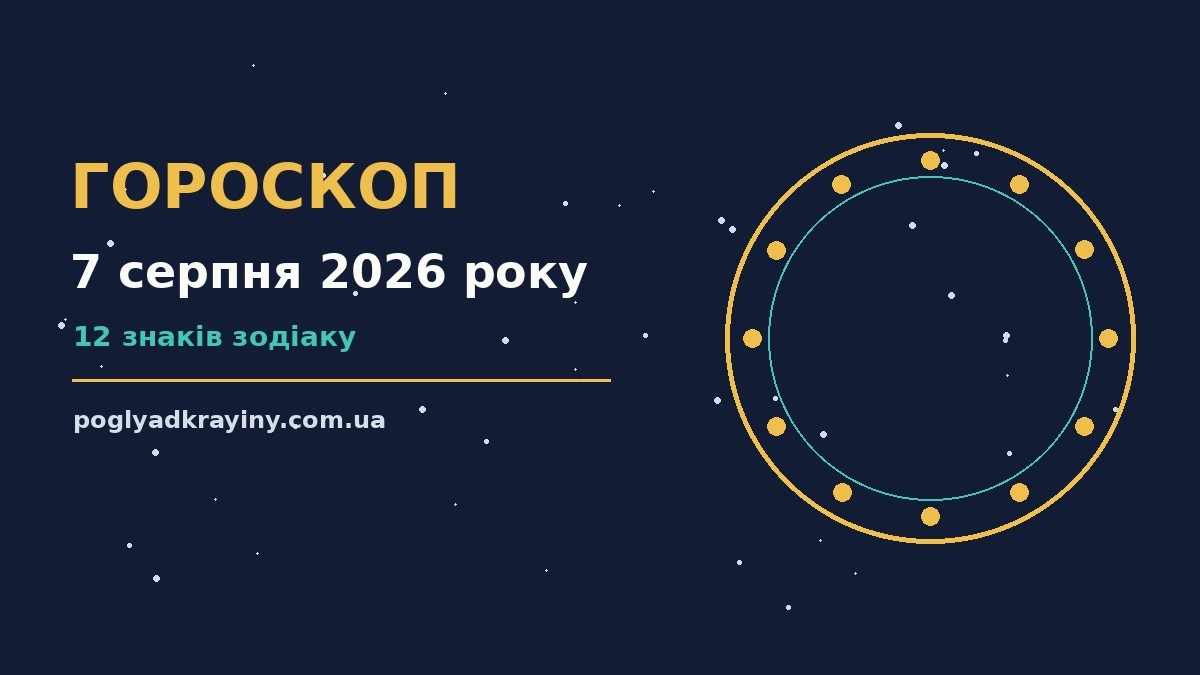 Гороскоп на 7 серпня 2026 року: ключові моменти дня для впевненого початку дня